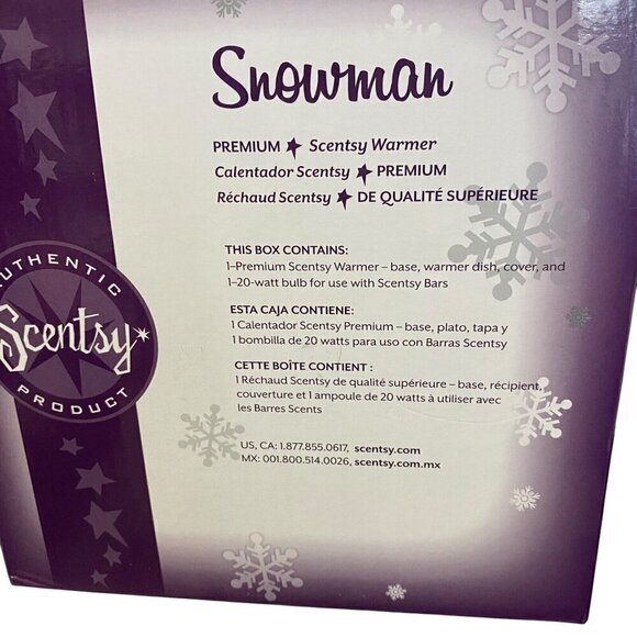 Scentsy Holiday Snowman Full Size Wax Warmer Bulb Included - Picture 7 of 9